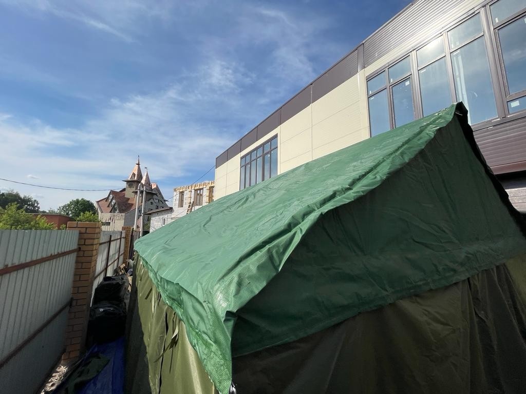 Палатка Каркасная утепленная зеленого цвета 5х6